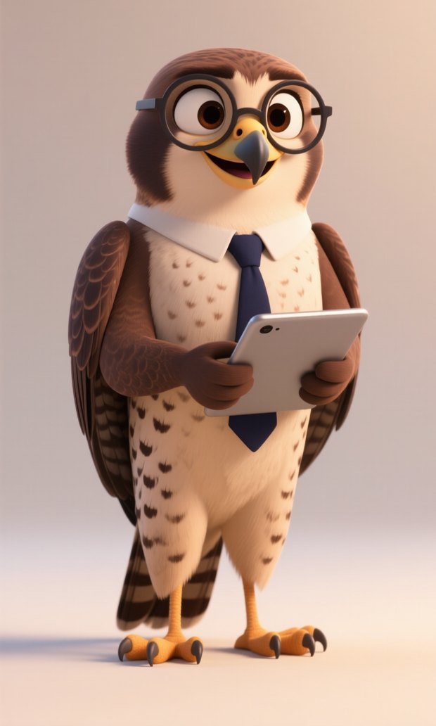 Falcão, mascote da Falcão Contabilidade